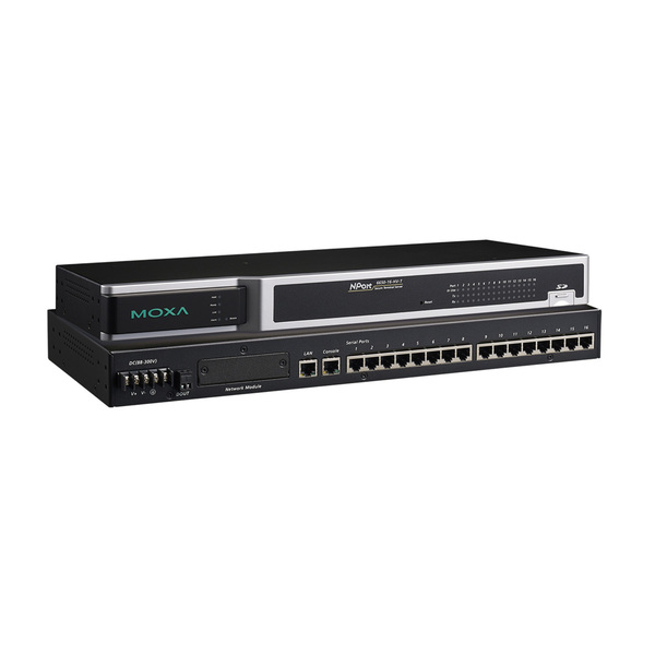 Moxa 16Port Ethernet Secire Terminal Server, 10/100M Ethernet, 3 In 1 NPort 6650-16-HV-T